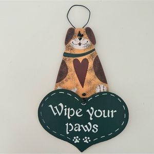🎉2 for $15🎉 “Wipe your Paws” Dog Cottagecore Sign